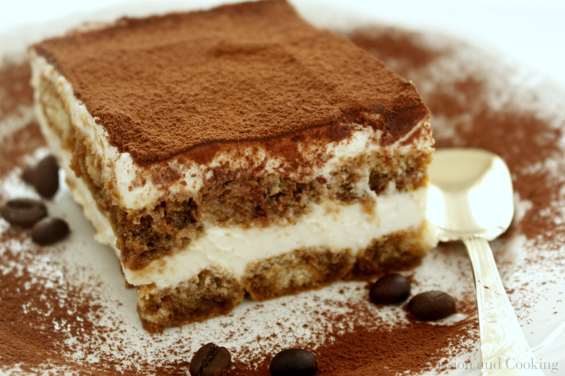 Tiramisu on a plate